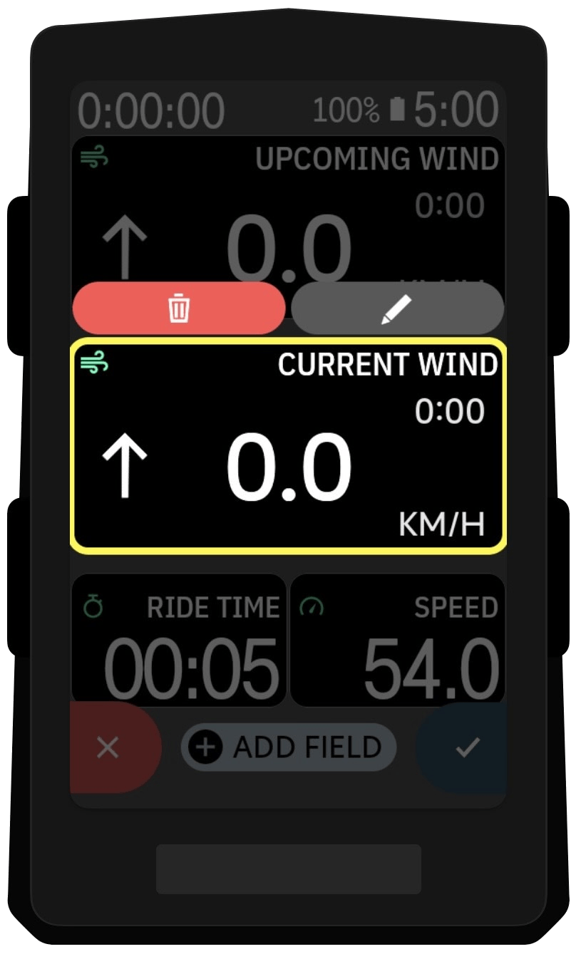 Adding wind data field